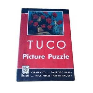 Vintage TUCO Picture Puzzle Floral Still Life 200+ Pieces Thick Boxed